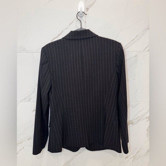 Theory - Dark Grey Striped Blazer - 10 - Picture 3 of 5